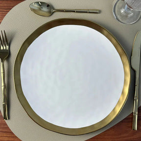 Aparelho de Jantar Porcelana Branco/Dourado Dubai - Serve 06 pessoas / EXCLUSIVO