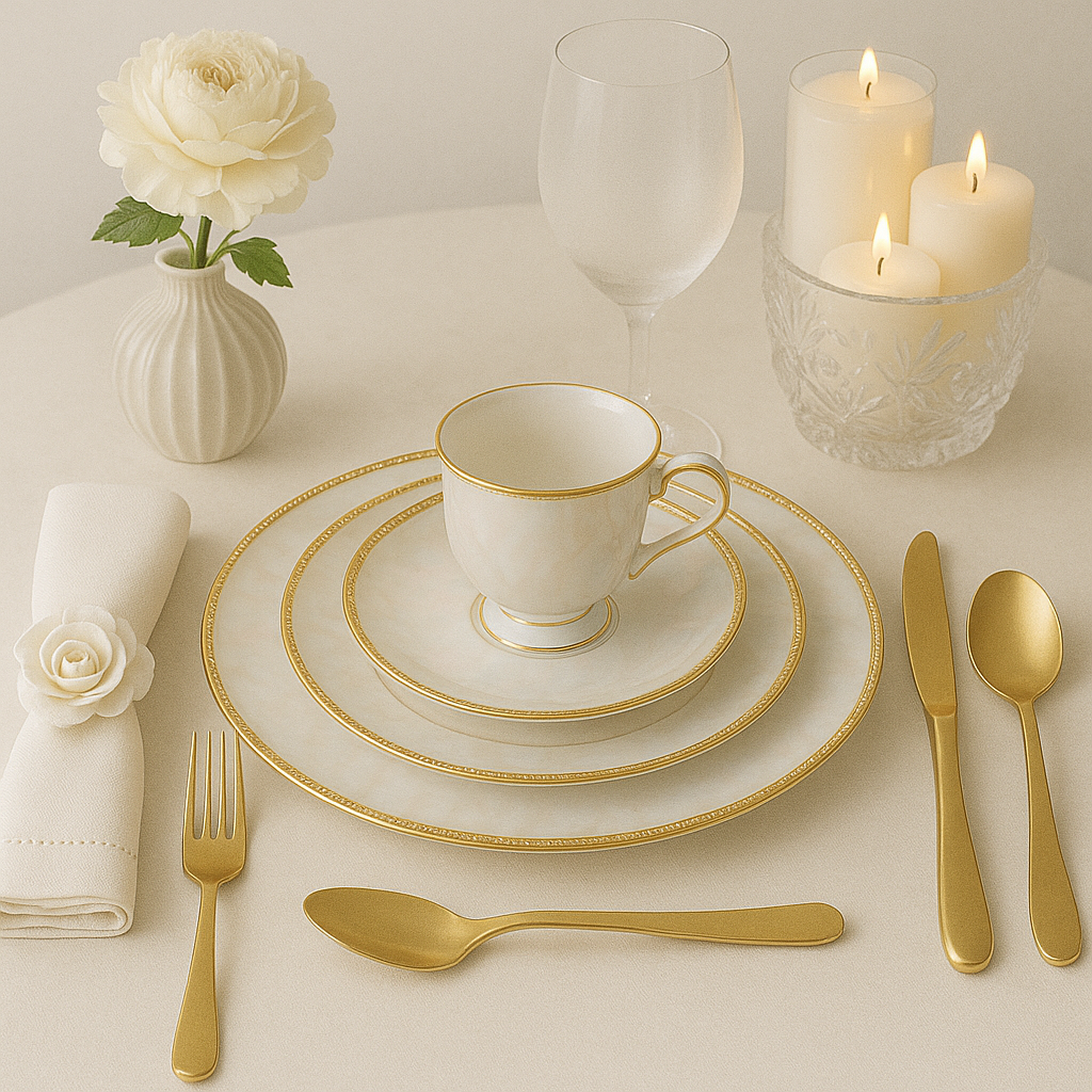 Aparelho de Jantar Algodão de Maison  - Serve 06 pessoas / LANÇAMENTO EXCLUSIVO