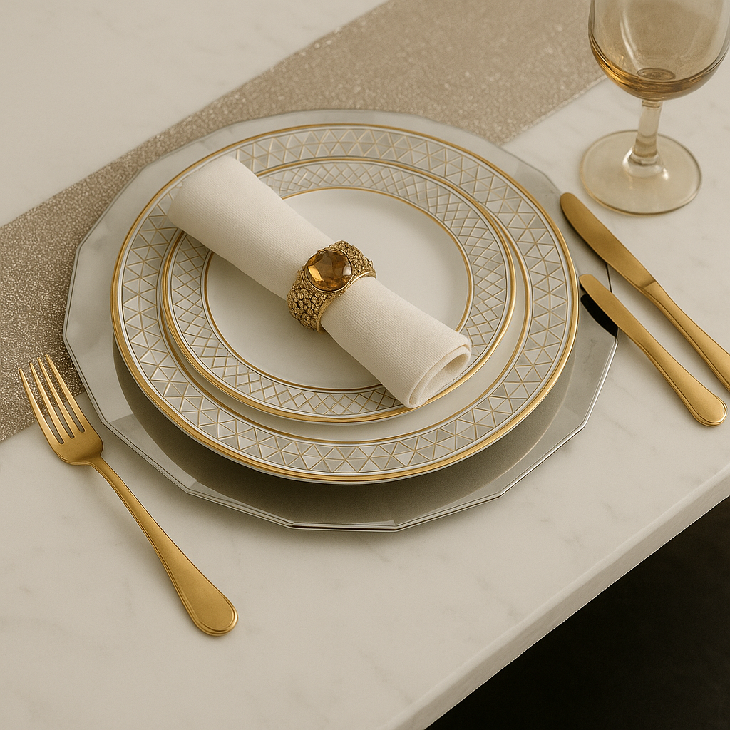 Aparelho de Jantar Cristal de Outono - Serve 06 pessoas / LANÇAMENTO INVERNO 2025