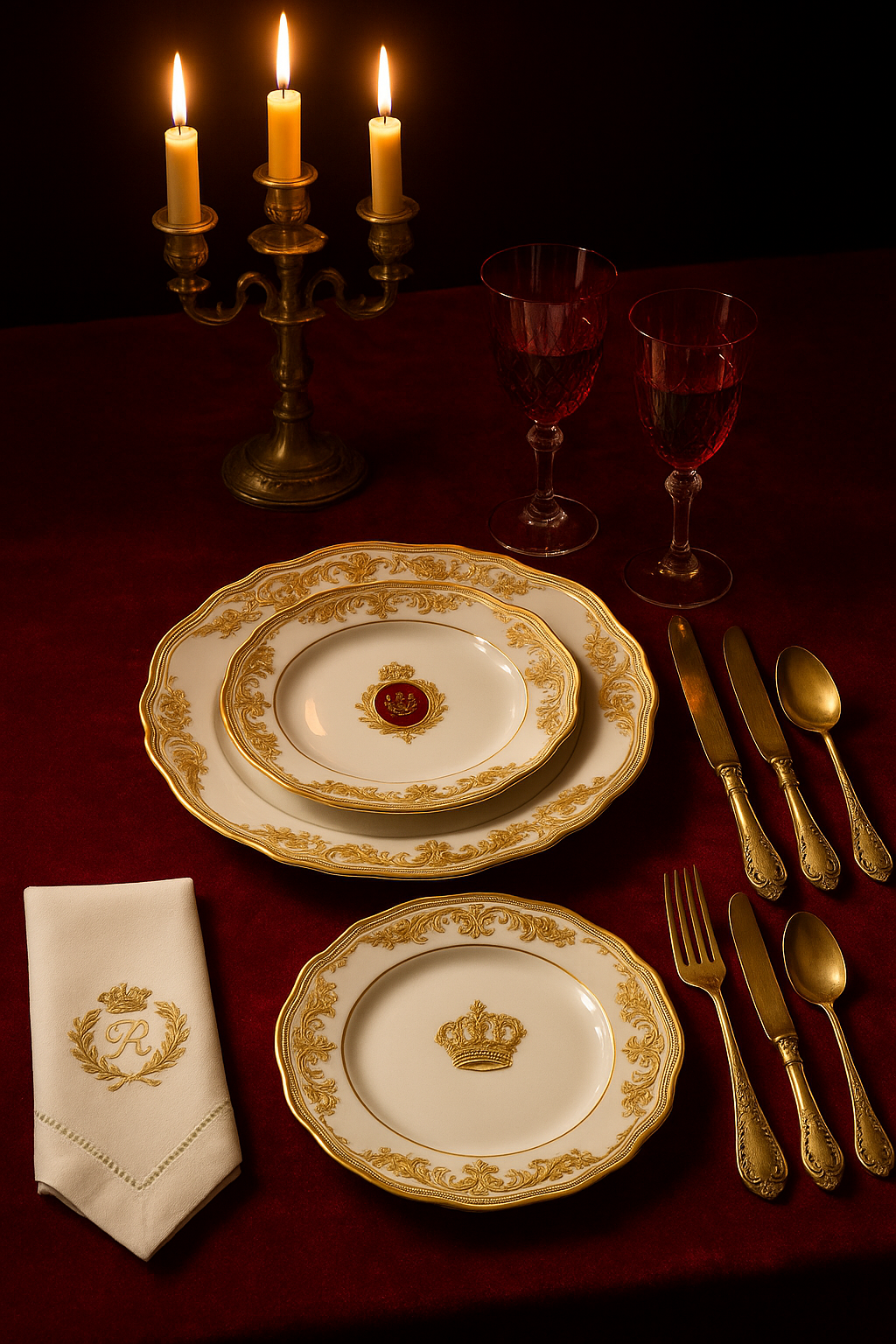 Aparelho de Jantar Coleção Windsor Rubi  - Serve 06 pessoas / COLEÇÃO JÓIAS DA RAINHA