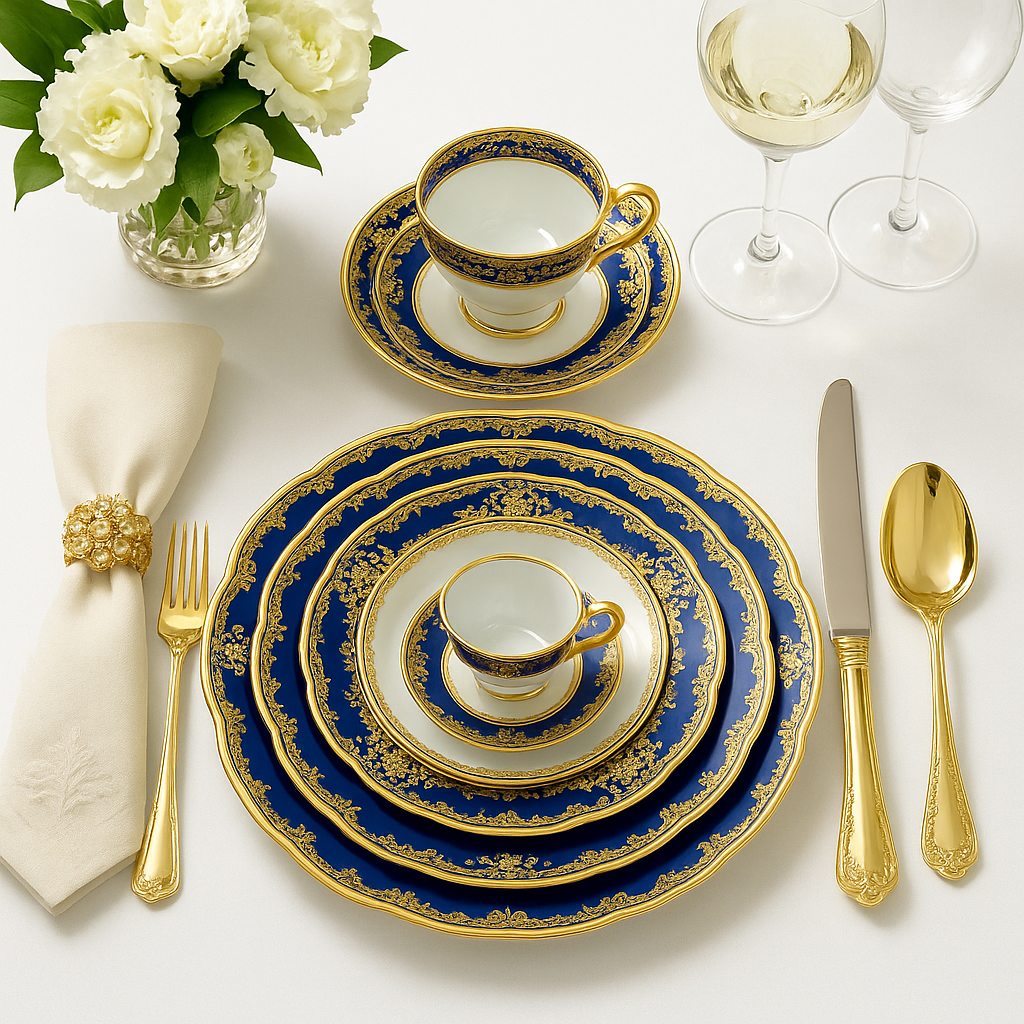 Aparelho de Jantar Diamante de Cullinan  - Serve 06 pessoas / COLEÇÃO JÓIAS DA RAINHA