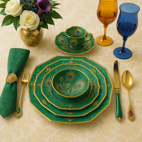 Aparelho de Jantar Tudor Rosé  - Serve 06 pessoas / COLEÇÃO JÓIAS DA RAINHA